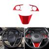 ABS Bright Red Steering Wheel Decor Frame Trim For Toyota Camry 2018-2024