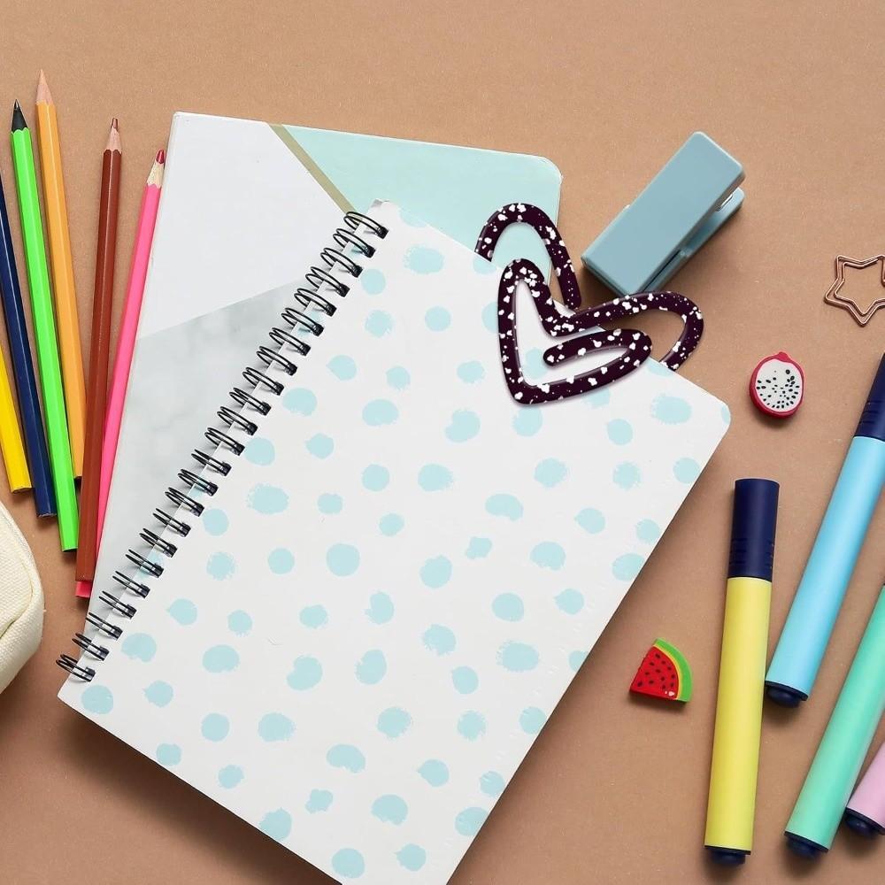 9pcs Big Size Heat Transfer Bookmark Acrylic DIY Pattern Paper Clip Student