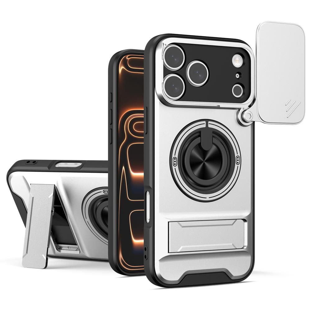 KEYSION Magnetic Phone Case for iPhone 17 Pro Max Slide Camera Protection Upright Kickstand Shockproof Cover for iPhone 17 Air