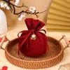 Traditional Drawstring Candy Bag Chinese Wedding Gift Bag Creative Flannel Gift Bag  Party