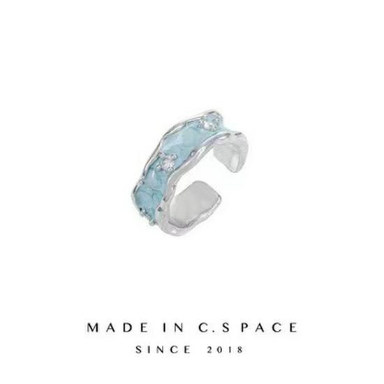 Verstellbares Ring-Set im koreanischen Stil für Damen - Enthält offene Zeigefinger- und Kettenringe
