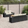 VidaXL Garden Lounge Set 6 Pcs with Cushions Black Braided Resin 3225328
