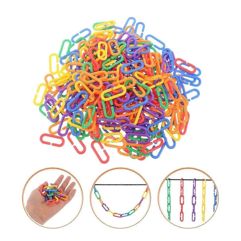 400plastic CShaped Hook Chain Link CShaped Link Children's Educational Toys Mouse Parrot Bird Toys