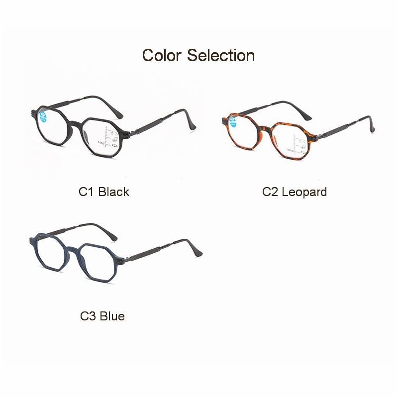 Steam Punk Reading Glasses Men Women Anti Blue Light Multi-Focus Automatic Zoom HD Presbyopic Eyeglasses Eyewear +1.0~+3.5