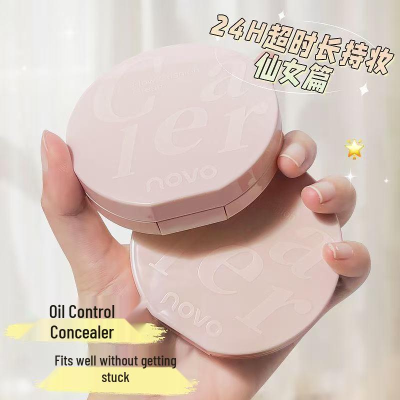 NOVO Translucent Gauze Cushion Foundation for Women - Concealing, Oil Control, Waterproof, Sweatproof, Long-lasting BB Cream.
