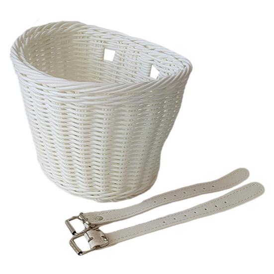 Sykkelkurv Stor kapasitet Sterk bærende Universal Enkel installasjon Håndvevd imitert rotting sykkelstyrekurv