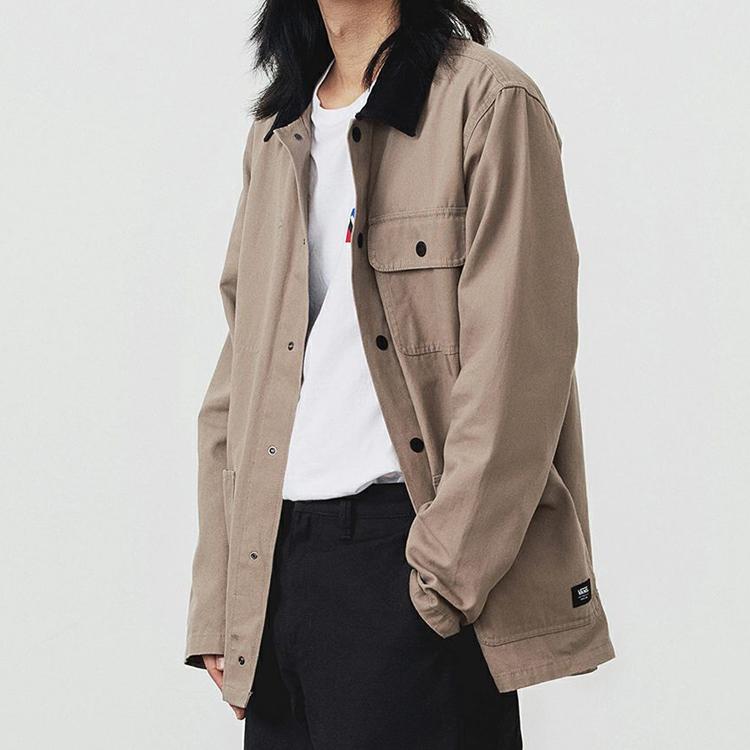 Vans Utility Multi-Pocket Outdoor Casual Jacket Men Jackets Khaki VN0A3WF1H3G