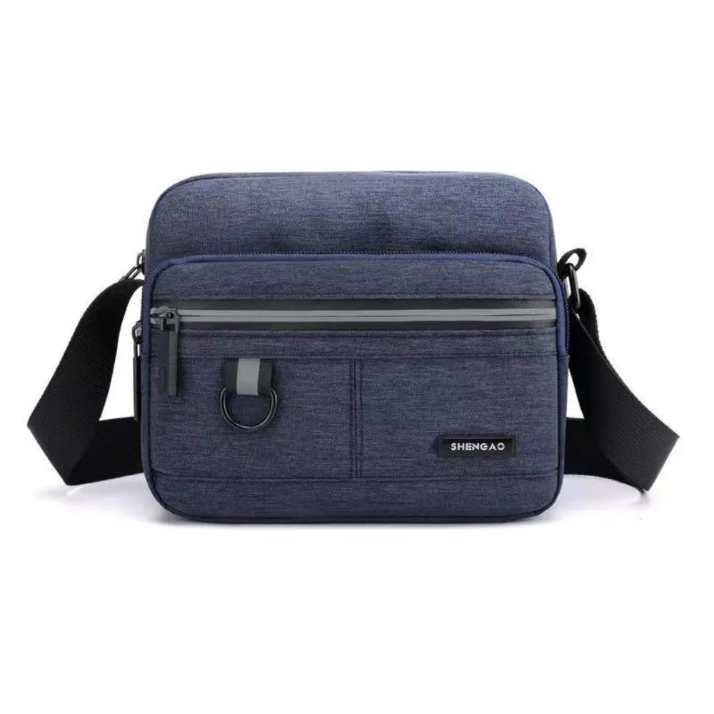 Solid Color Nylon Shoulder Bag Men Crossbody Bags Casual and Fashionable Retro Bag Business Crossbody Bags for Men Hand Bag
