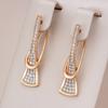 Personalized Vintage Sparkling Inlaid Zirconia Irregular Dangling Earrings Women's Fashion Classic Accessory Jewelry