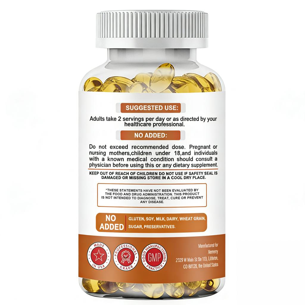 Xemenry Liposomal Vitamin C 1500mg Capsules 120ct — Fat-Soluble Complex with Phospholipids, Super Absorption, Vegan Veggie Capsules