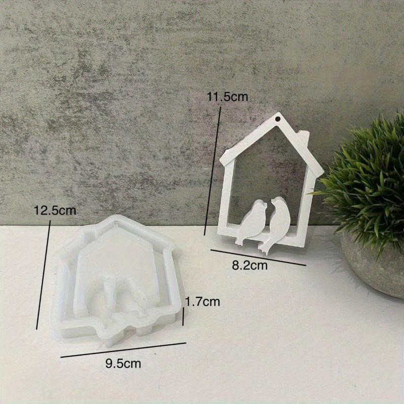 1PC House Bird Pendant Silicone Mold Bird Wall Decoration Gypsum Molds Wholesale