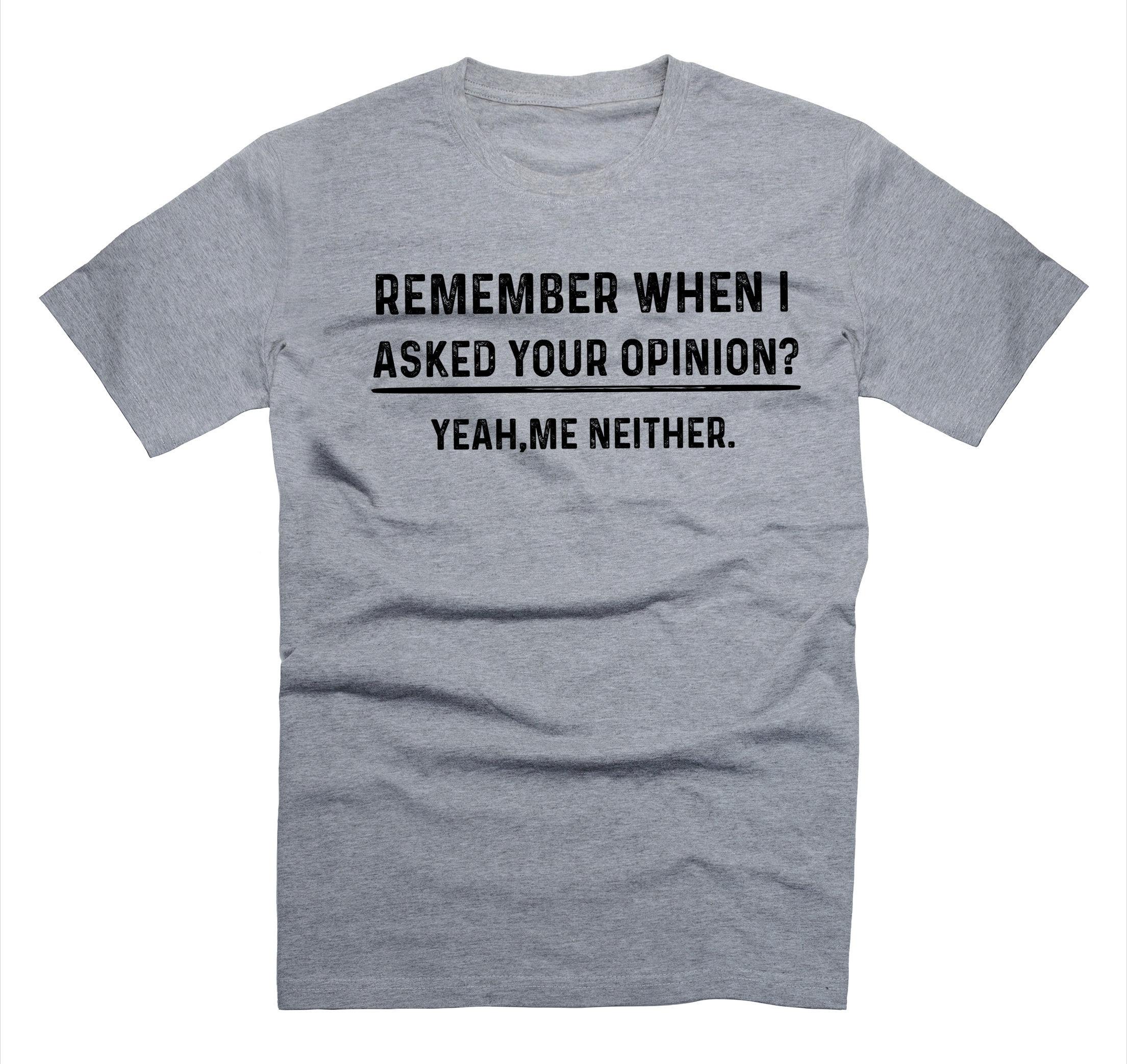 Смешная юмористическая футболка Ваше мнение Смешная мужская футболка Подарок на день рождения Футболка с графикой Ретро уличная одежда Высококачественная мужская футболка S