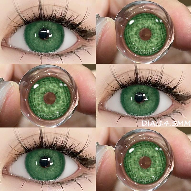 1Pair New Colored Contact Lenses For Eyes Blue Contact Soft Naturally Cosmetics Pupils Brown Hybrid Lenses Yearly Use