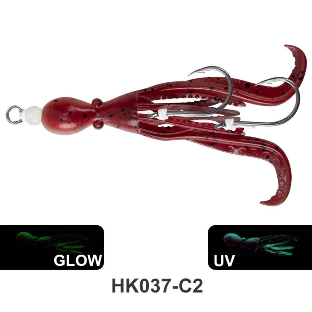 2PCS 5g 9.5cm Squid Jigging Hook HK037 Model Teaser Fishing Lure Octopus Fishing Lure Squid Fishing