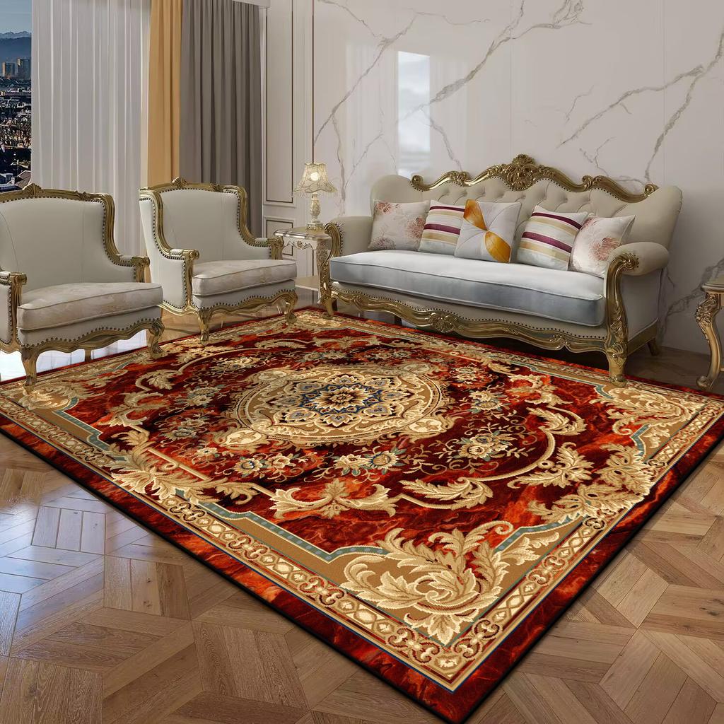 Persian Luxury Red Carpet Living Room Large Size Rug Non-slip Coffee Tables Mat Home Decoration Bedroom Lounge Rug Tapis Salon