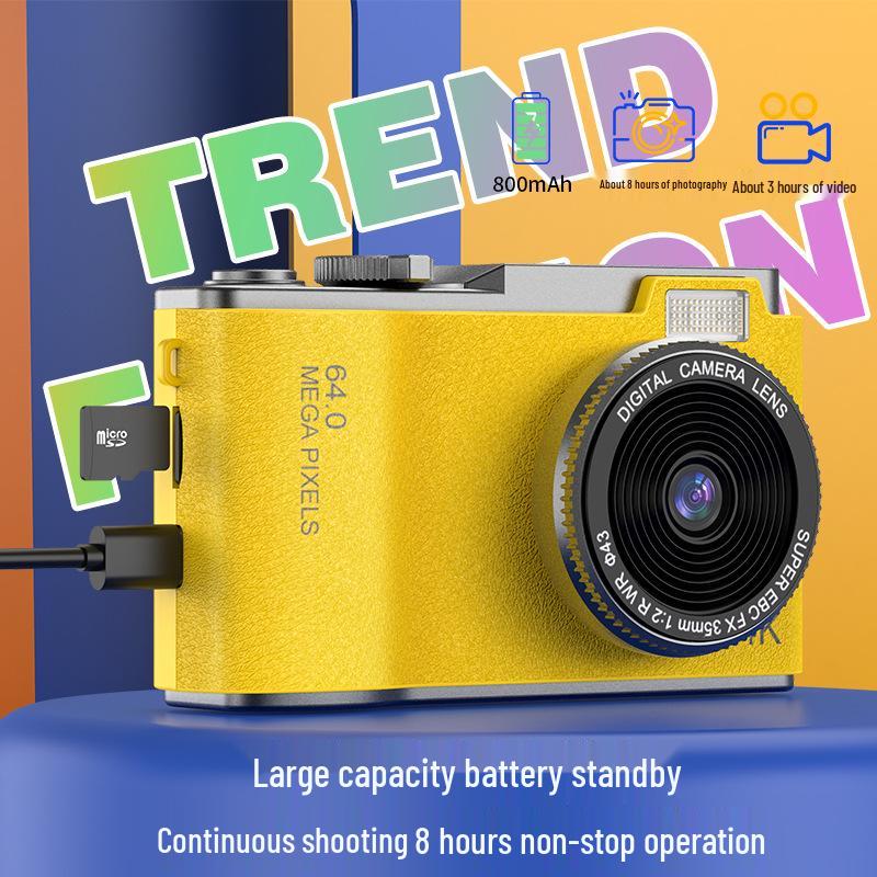 High-Definition Dual-Lens CCD Camera: Portable Digital Camcorder for Student Parties & Selfies