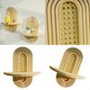 Wall Rattan Shelf Floating Shelves Wall Mounted,Plant Display Shelving X3UC