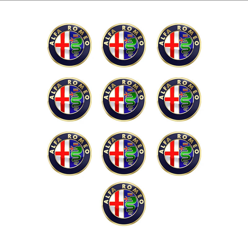 5/10Pcs Car Metal Key Emblem Sticker Decoration For Alfa Romeo 156 159 147 8C 166 Giulia Giulietta Mito Stelvio Spider GT Tonale Cxa532