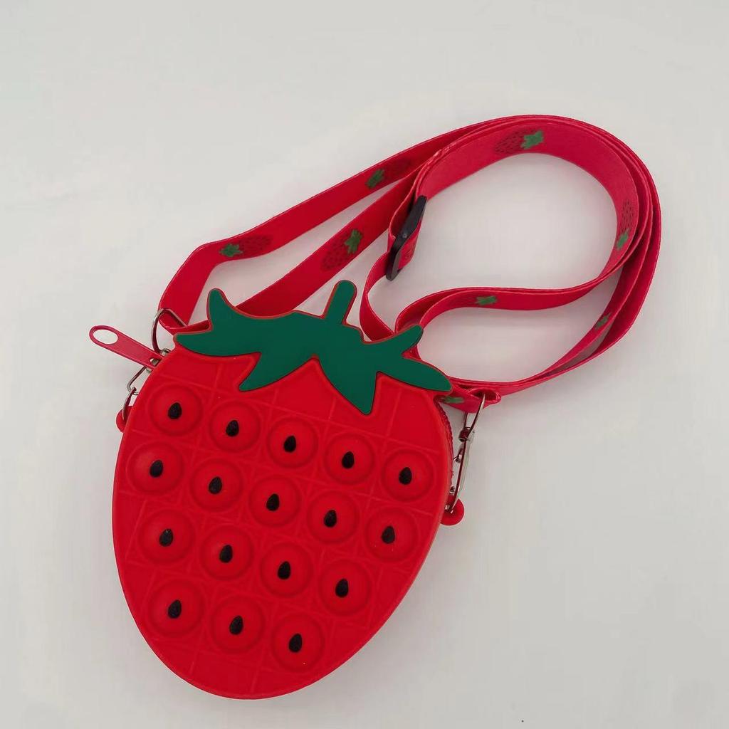 Crossbody Bubble Pop It Coin Purse - Silicone Mouse Killer Decompression Toy