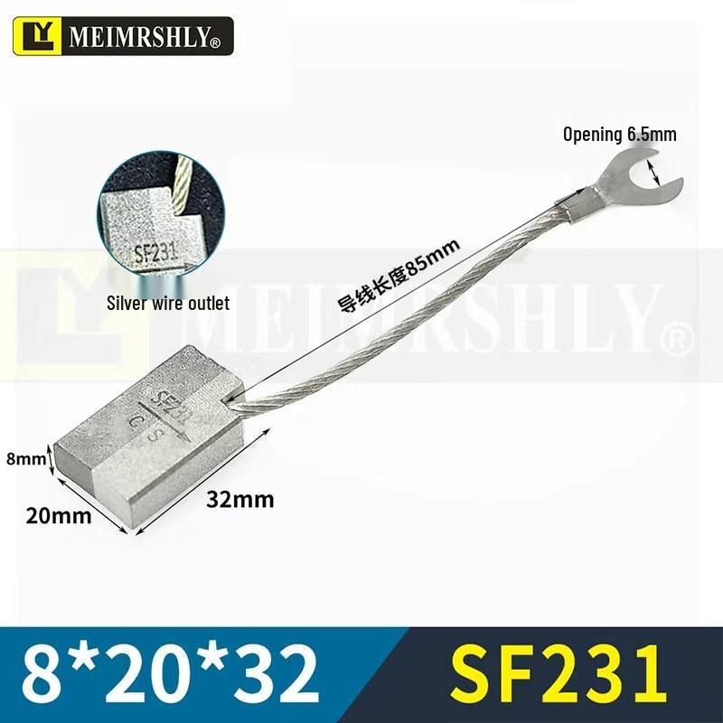 Wind Turbine Grounding Brush MA1147-A-B, 8x20x32 & 12.5x25x64 Carbon Brush for Wind Power.