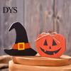 Ghost Party Ornaments Halloween Table Sign, Wooden Pumpkin Bat Block Rustic Handmade Wood Crafts Tiered Tray Ornament for Tabletop Home Office Indoor