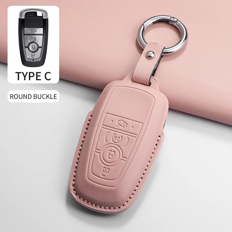 Car Key Case Cover for Ford Ranger Wildtrak Focus C-Max Galaxy Mondeo Explorer Edge EcoSport for Mustang Car Key Case Shell Fob