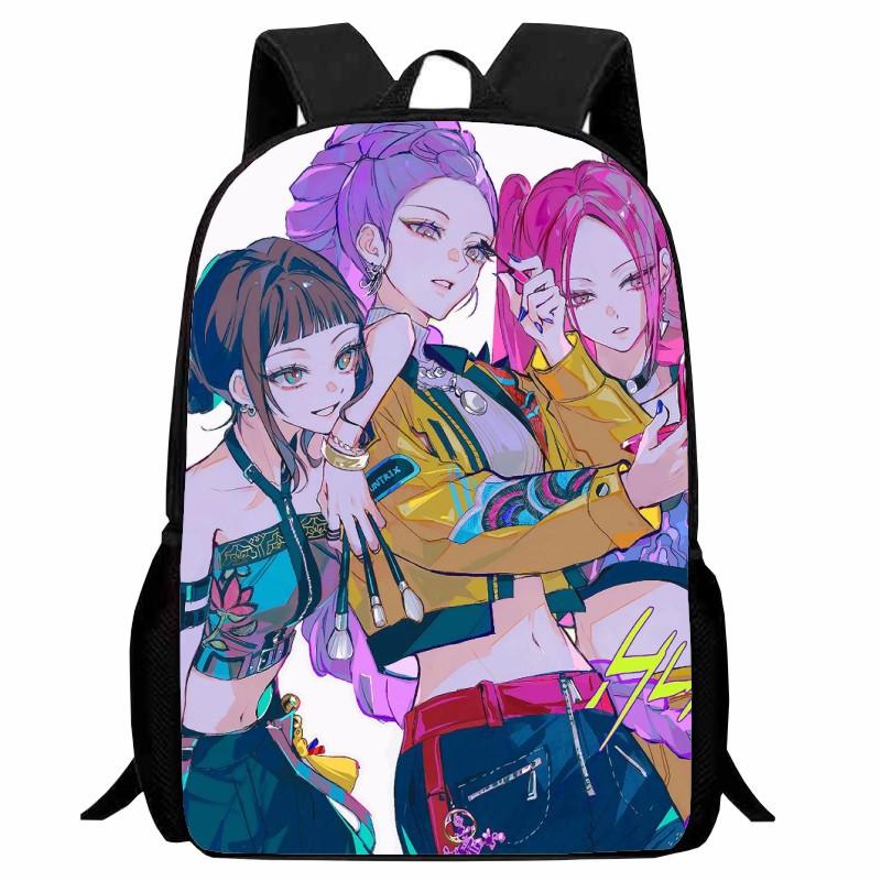 New Printed Witch Hunter K-POP Student Backpack, Elementary School Cartoon Huntrix Kpop Backpack
