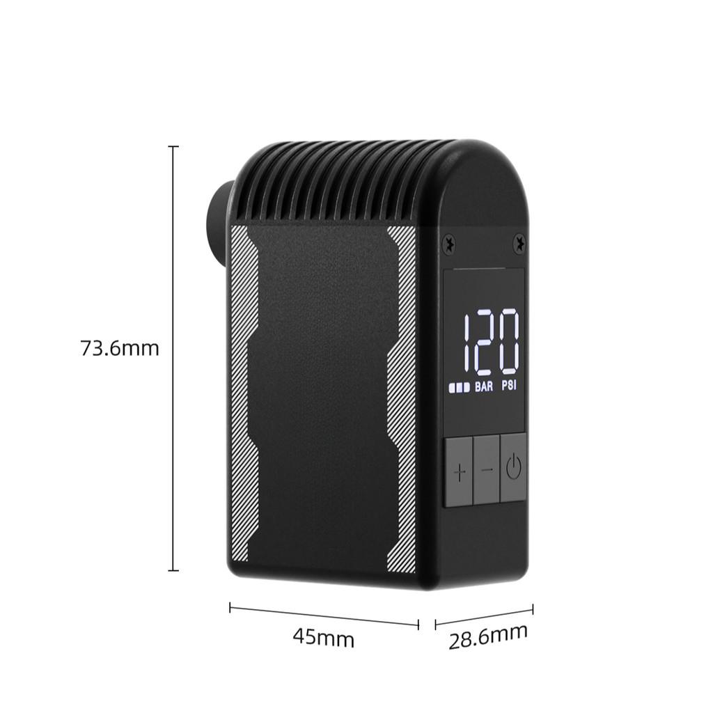 A2S MTB Road Tire 120 PSI Portable Pocket Bike Electric Air Pump Tire Pressure Digital Display Mini Fast Compressor