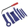 8PCS Car Trim Removal Tool Kit Blue with Red Screwdriver Door Window Clip Fastener Remover Install