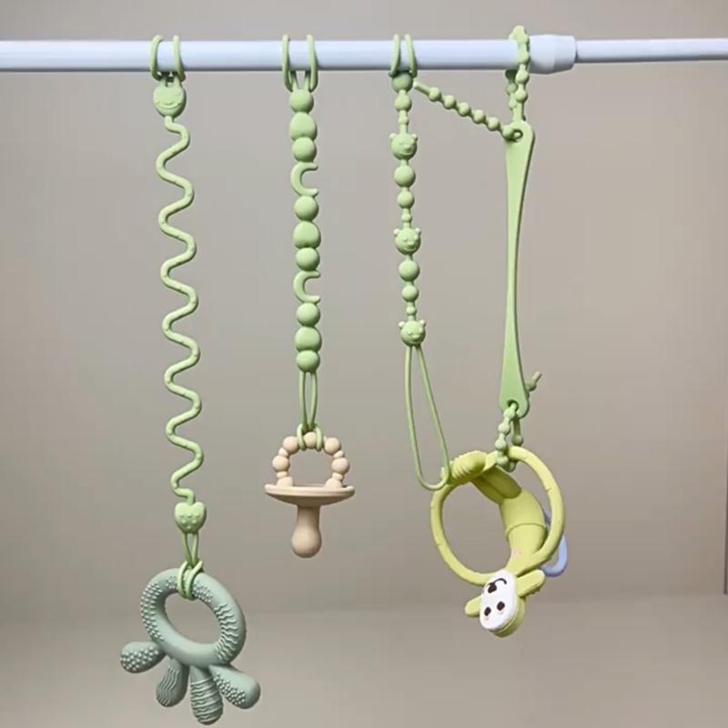 Silicone Pacifier Chain Adjustable Baby Bottle Toy Straps 280mm for Strollers