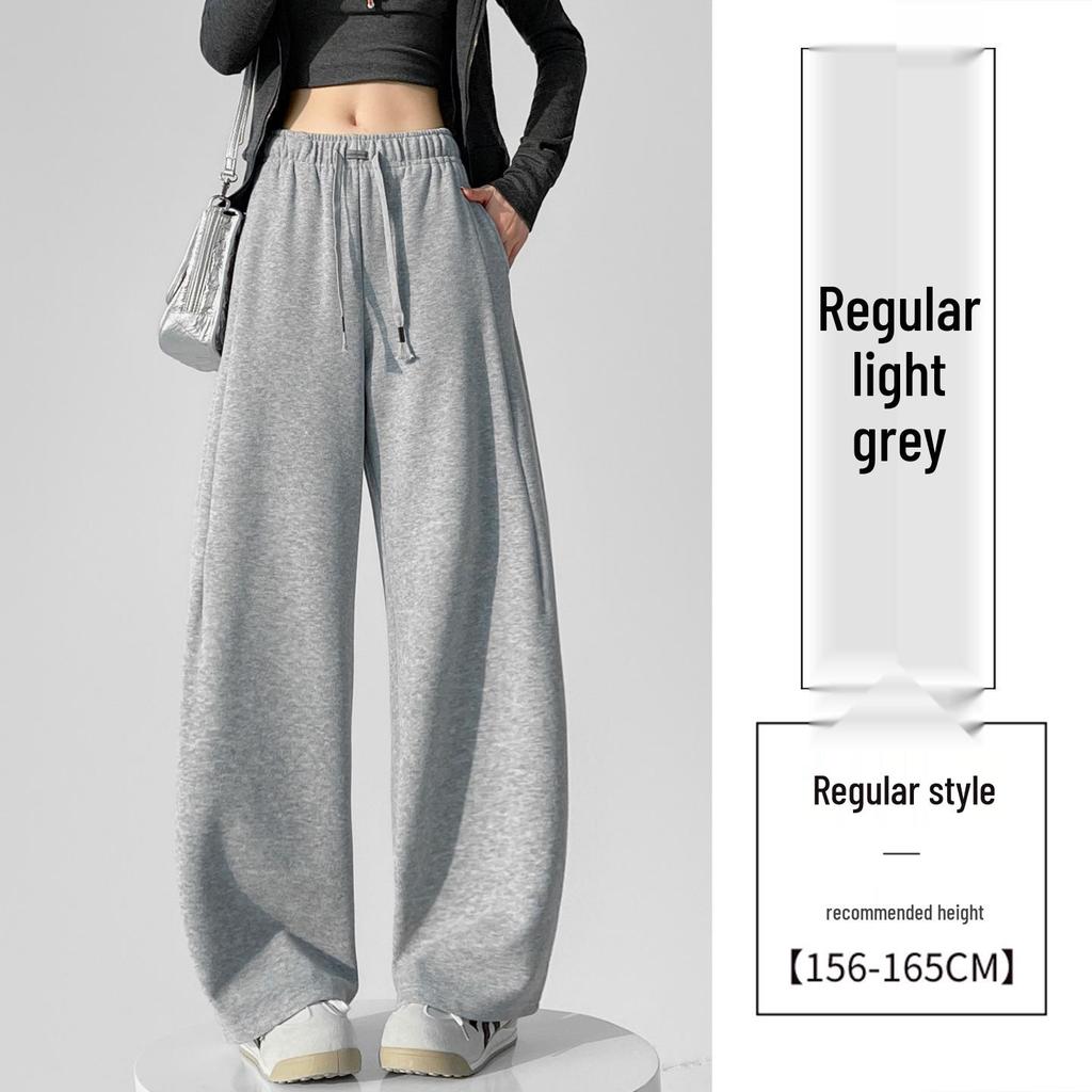 Damen-Sweatpants im amerikanischen Stil mit hoher Taille und weitem Bein - Frühjahrskollektion 2026, Petite Casual Fit