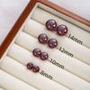 French Retro Gradual Change Zixia Red Pearl Stud Earrings, Autumn And Winter Light Luxury High-End Sense White Temperament Earrings Women