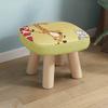 Creative Solid Wood Fabric Upholstered Small Low Stool Multi-use Shoe Changing Bench Entry Living Room Coffee Table Side Chair