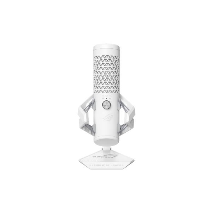 Microphone Gaming - Asus - ROG Carnyx - Condensateur cardioïde - 192 kHz - Blanc