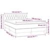 VidaXL Sommier à Lattes de Lit avec Matelas et LED, Lit Rembourré, Lit Double, Lit Adulte de Chambre à Coucher Intérieur, 3134584