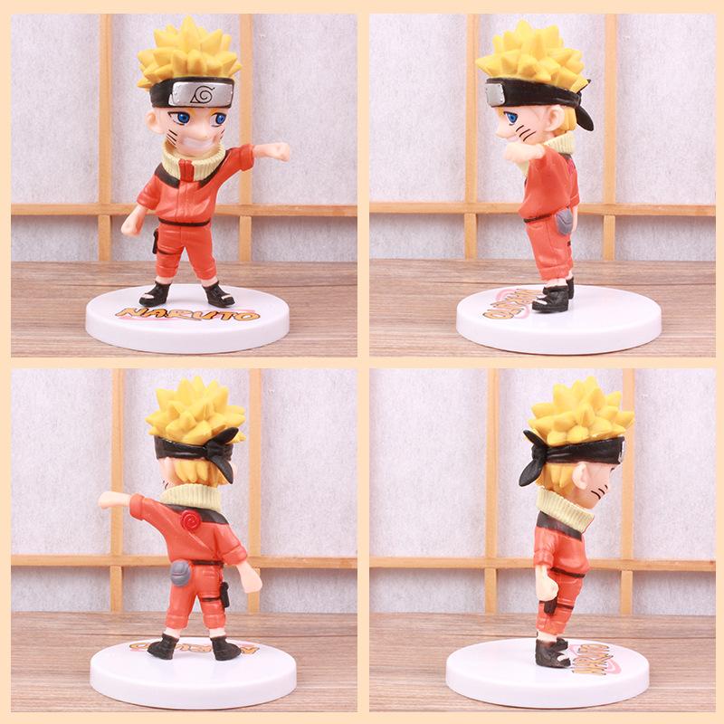 6pcs/set 12cm Anime Naruto Shippuden Hinata Sasuke Itachi Kakashi Gaara anime figure Q Version PVC Figures Toys Dolls Kid Beautiful Gift