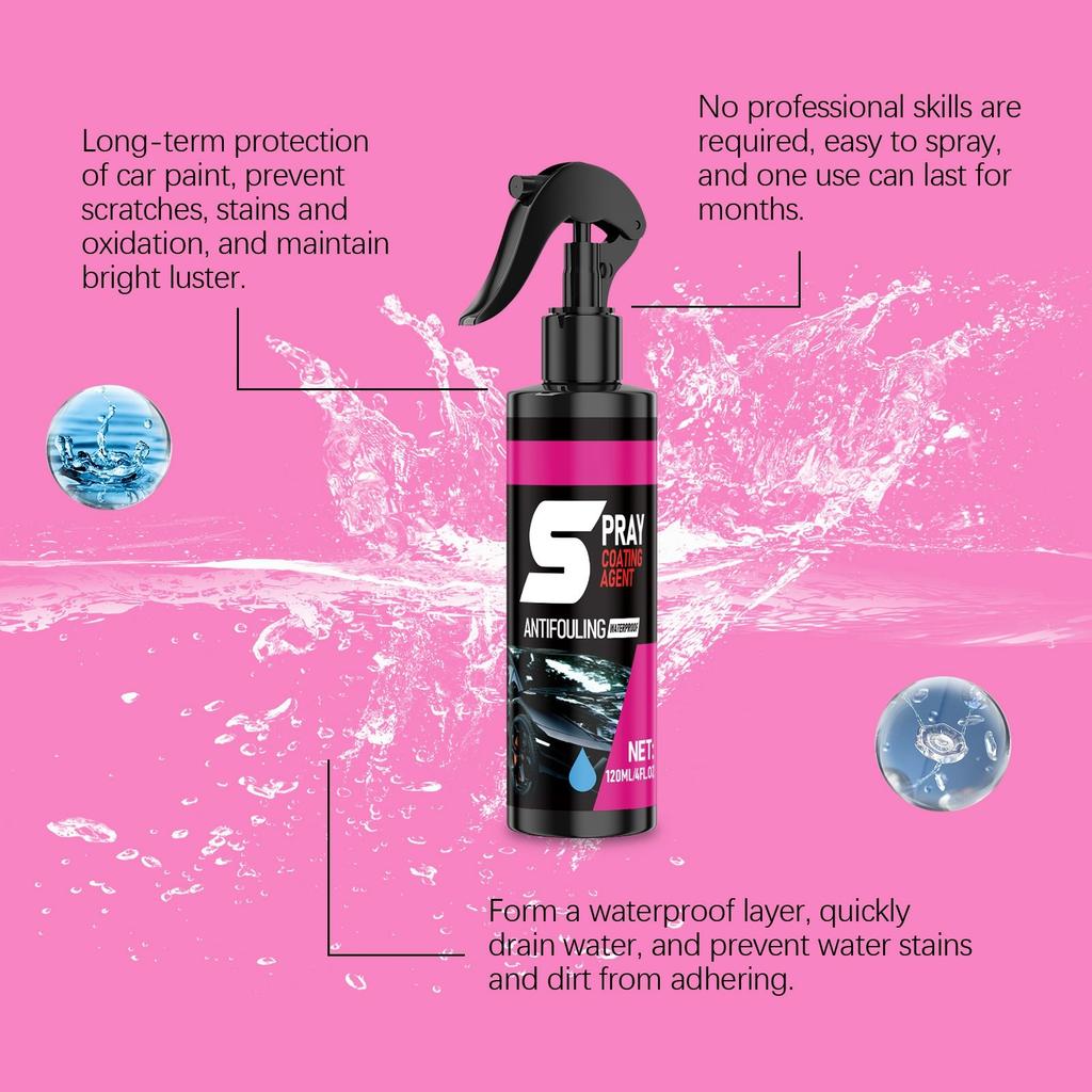Automotive Ceramic Coating, Automotive Coating Spray, Providing Maximum Gloss And Maintenance For Cars, RVs, Motorcycles, Boats, Etc(120ML)