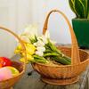 New Multifunctional Handwoven Bread Basket Breathable 5 Styles Fruit Tray Storage Basket Wedding Cabinet
