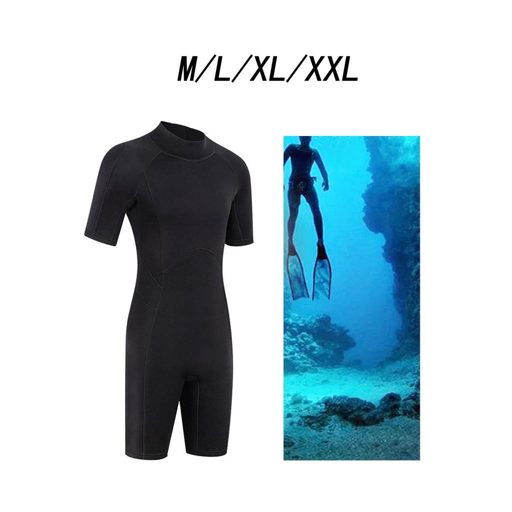 Short Sleeve Diving Wetsuit for Snorkeling Swimming Canoeing Neoprene Swimwear Thermal Protection