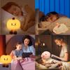 2024 Cute Pumpkin Night Light, Touch Lamp with 3 Brightness Levels, Soft Silicone Rechargeable Warm Light for Women and Kids