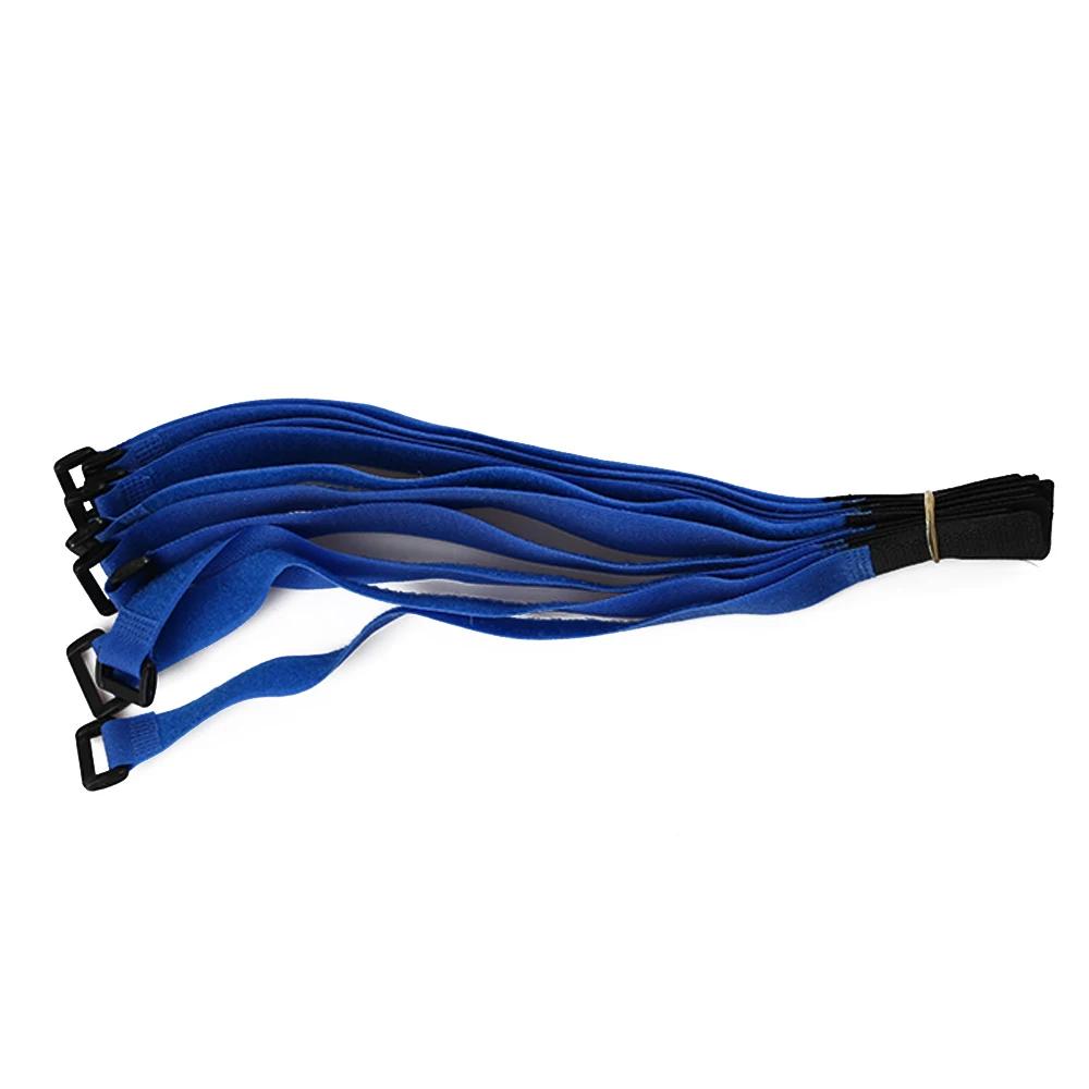 10Pcs 20*50cm Nylon Hook and Loop Strap Cable Ties Reusable Fastening Cable Ties Multil Purpose Self-adhesive Bike Strap Tie