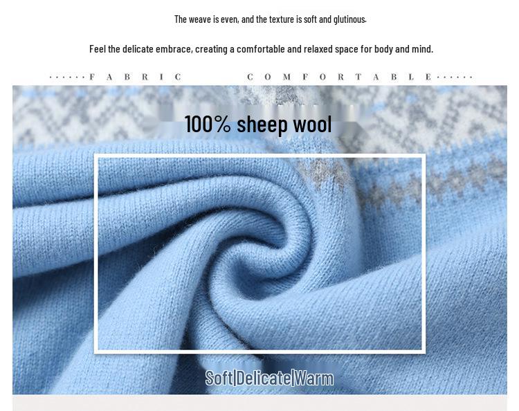 Women's Petite Jacquard Knit Wool Sweater - Autumn/Winter, Half-High Collar, Slimming Base Layer
