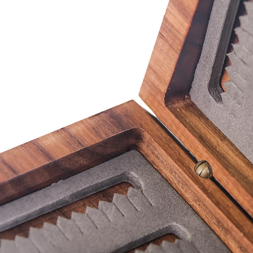 M MAXIMUMCATCH Maxcatch Fliegenbox Schlitzschaum Tacklebox Fliegenfischen Box Etui Walnuss Holz/Bambus Köder/Fliege (Schwarzes Holz, Köder-/Fliegenbox)