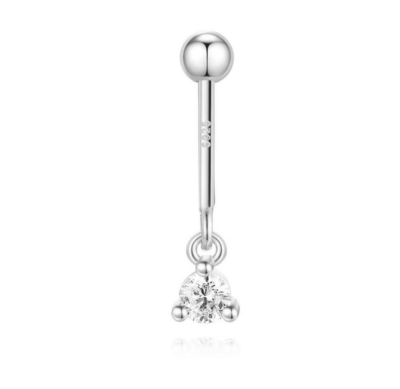 Piercings 925 Sterling Silver Zircon Snowflake Marquise Ball Flat Back Vertical Helix Piercing Ear Bone Earrings