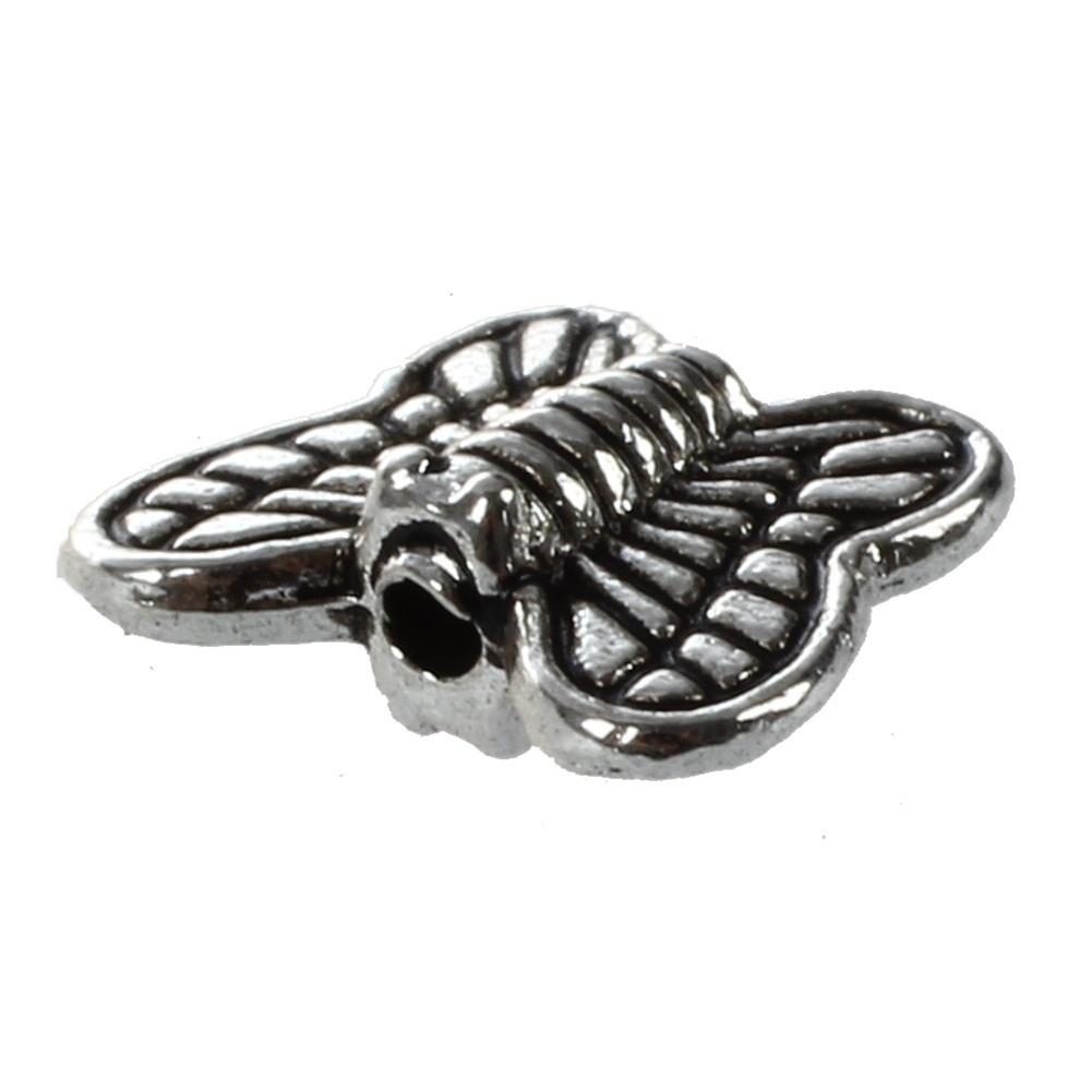 30pcs Tibetan Silver Butterfly Spacer Charm Beads 10mm