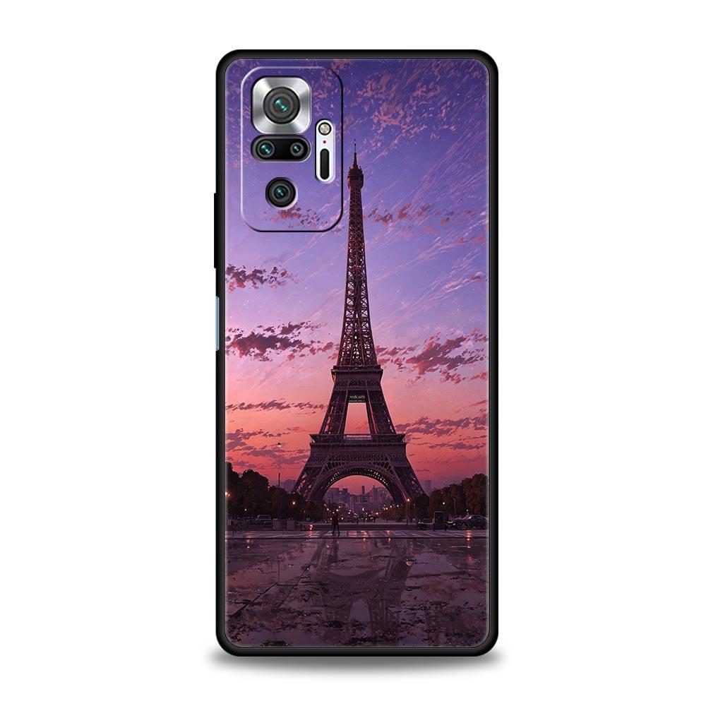 Red Umbrella Eiffel Tower Phone Case For Xiaomi Redmi Note 14 13 12 5G 11 10 Pro Plus 4G 9S 9 14C 13C 12C 10C 9C 9A Soft Cover