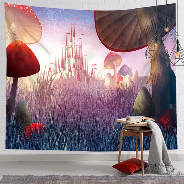 Mushroom Tapestry Wall Decor Boho Decor Psychedelic Hippie Boho Tapestry Decor Witchcraft Wall Covering Decor