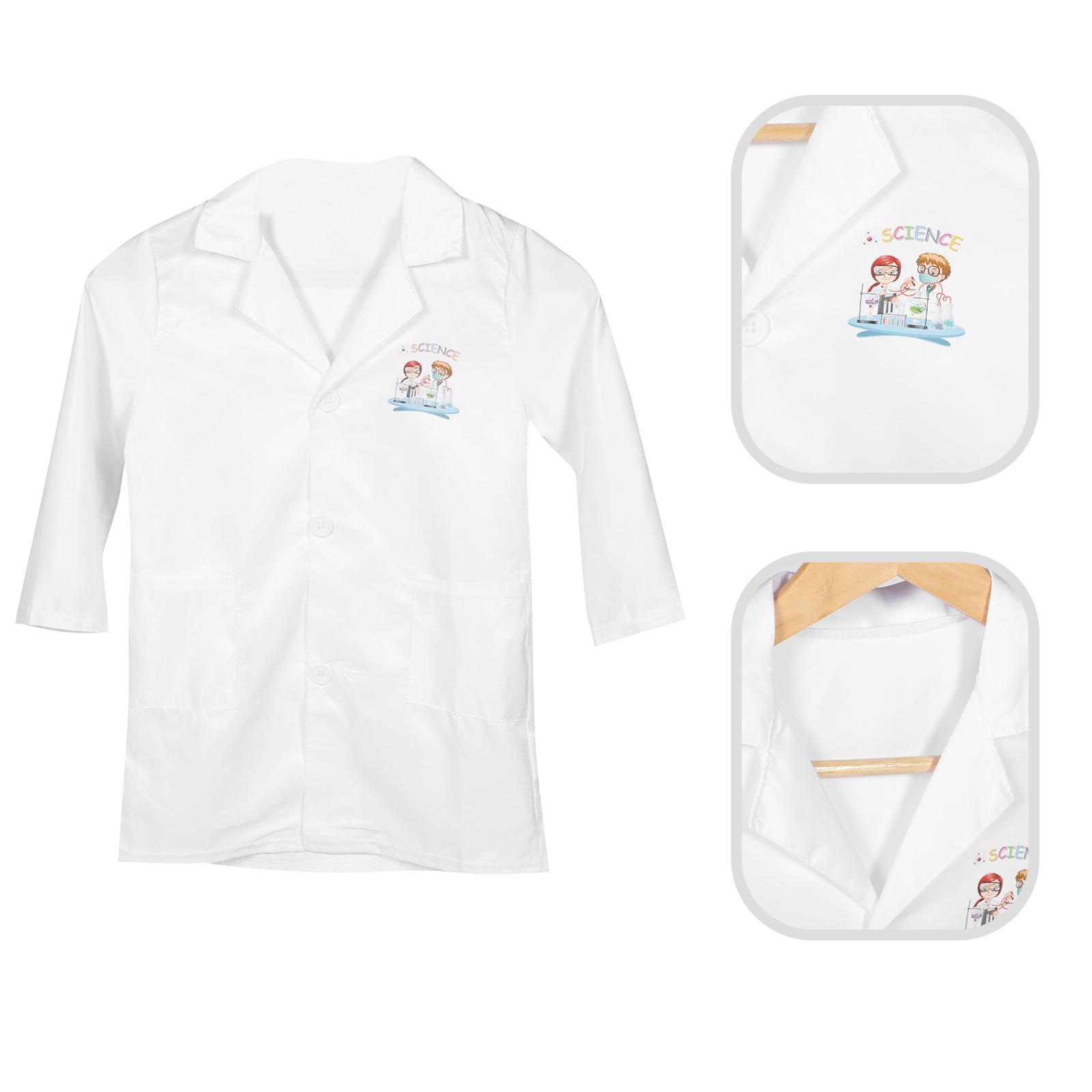 

Halloween Girl Child Toys Girls Clothing Scientist Costume Kids Lab Coat 60X40CM Polyester Fiber Science 60.00X40.00X0.50CM белый