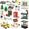 Non-Toxic City Friend Furniture Moc Parts Tree Desk Billiard Ball Sofa Wardrobe Bathroom Parts Building Block Diy House Scenes Accessories