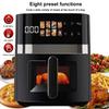 5QT Oilless Fryer Black Large Capacity Visual Window Color Display Fully Automatic Electric Fryer Cooker Chicken French Fries